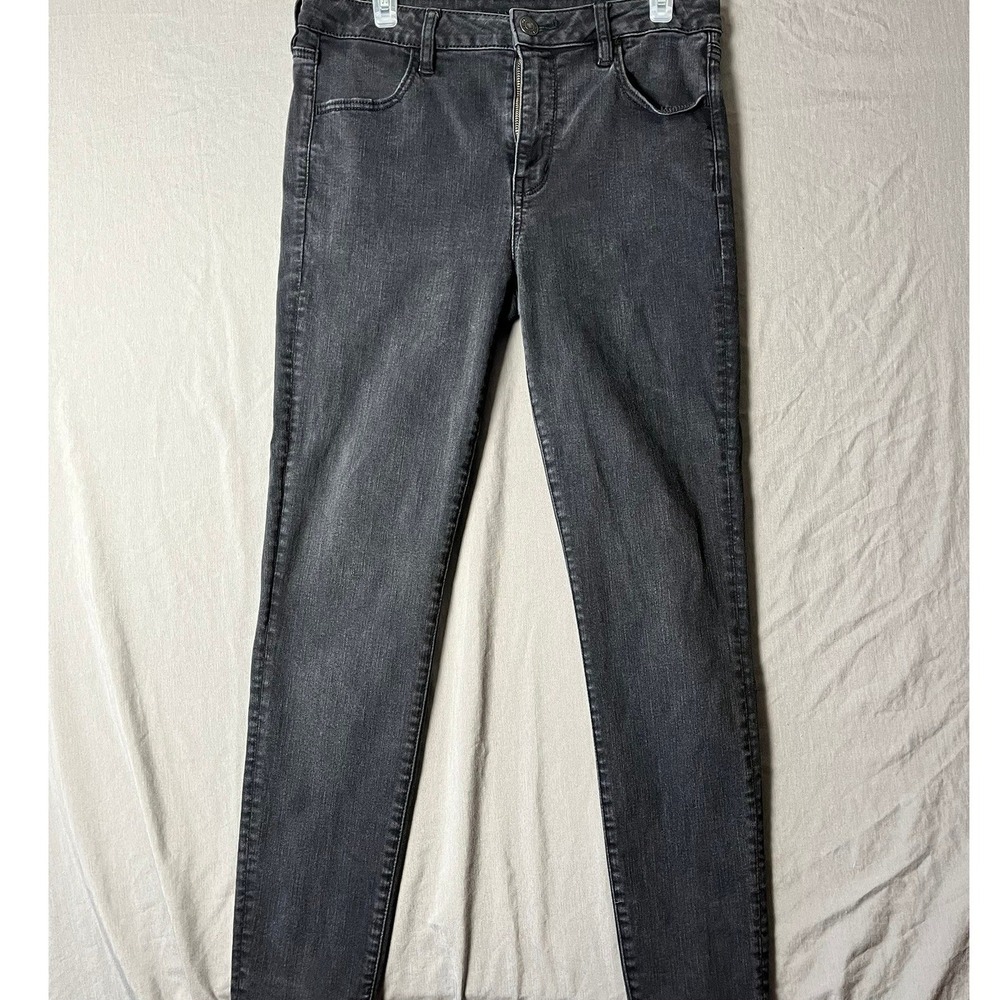 American Eagle Jeans Womens 12 Ne(x)t Level Stretch Black Skinny EUC